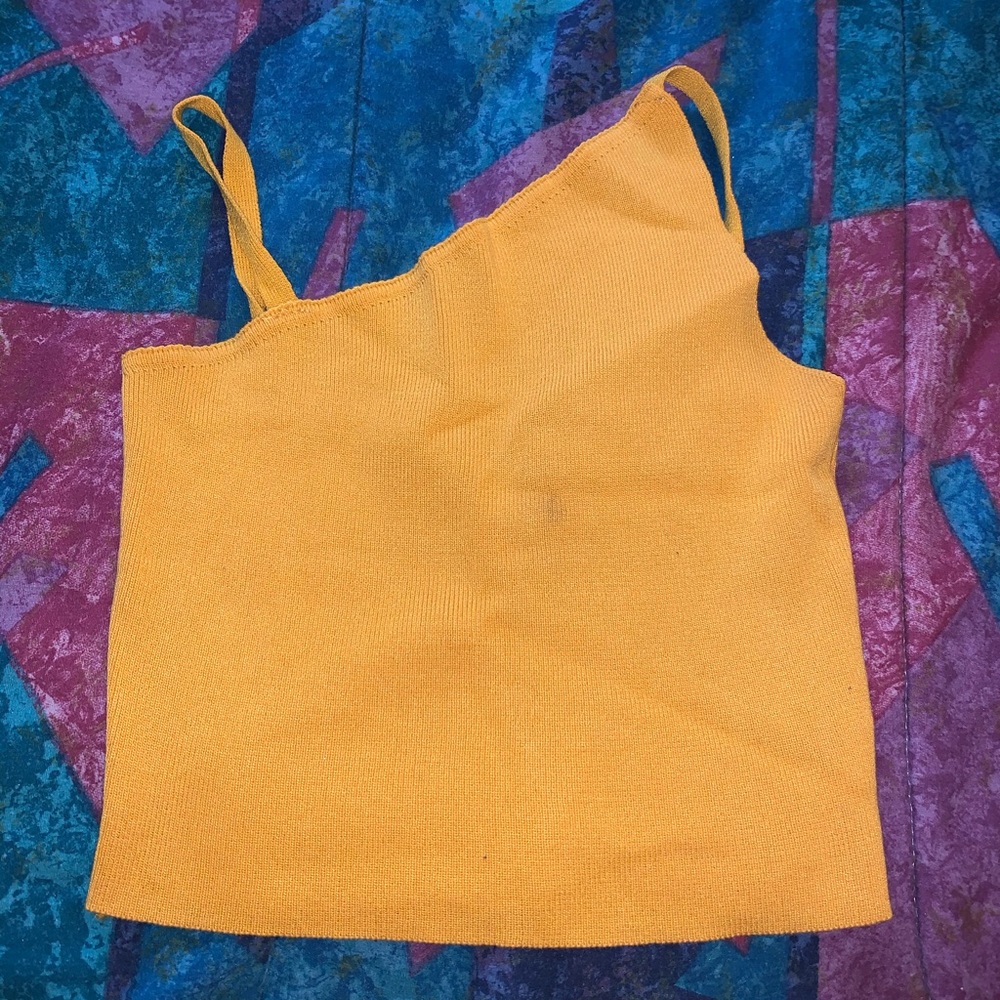 yellow crop top
